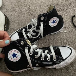 Black high top converse